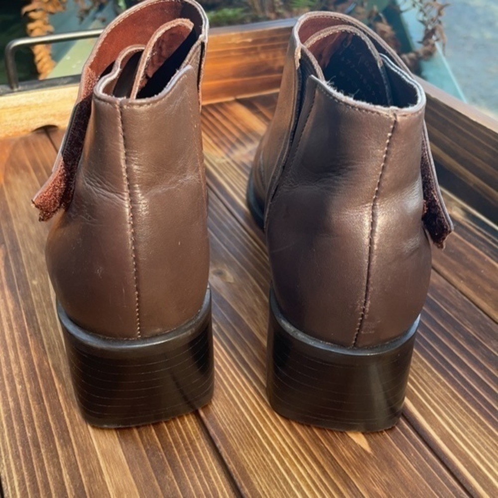 NWT Bruno Valenti shoes size 5.5 brown leather booties - Picture 6 of 8